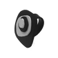 Black and white ring made from rubber on an angle