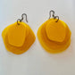 Yellow and Gold plastic Earrings